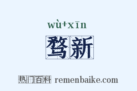骛新是什么意思的图片